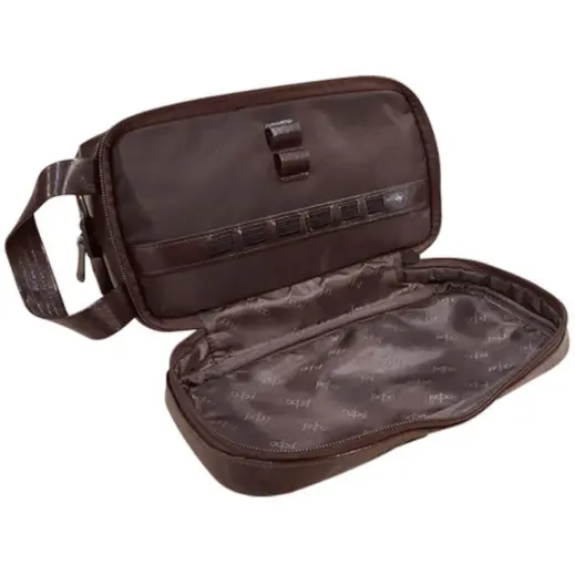 Adpel Toiletry Bag Brown Open